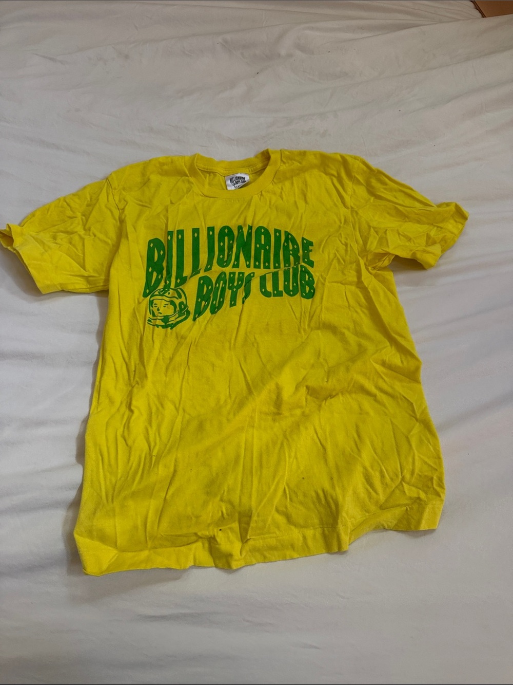 Billionaire Boys Club Yellow Tee with Green Logo